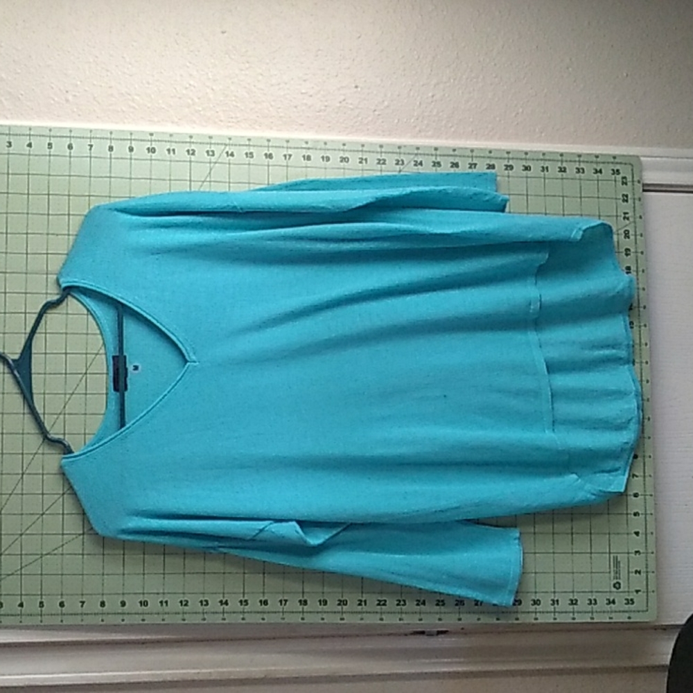 The Limited M short sleeve blouse turquoise